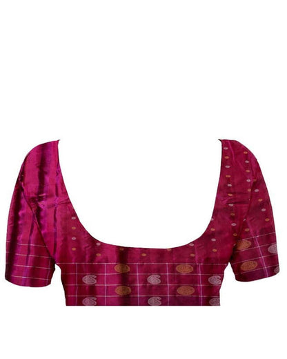 PARROT GREEN WITH PINK COLOR GADWAL SILK SAREE - pochampallysarees.com