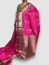 Pink Brown Color Designer Kanchi Pure Soft Silk Saree - pochampallysarees.com