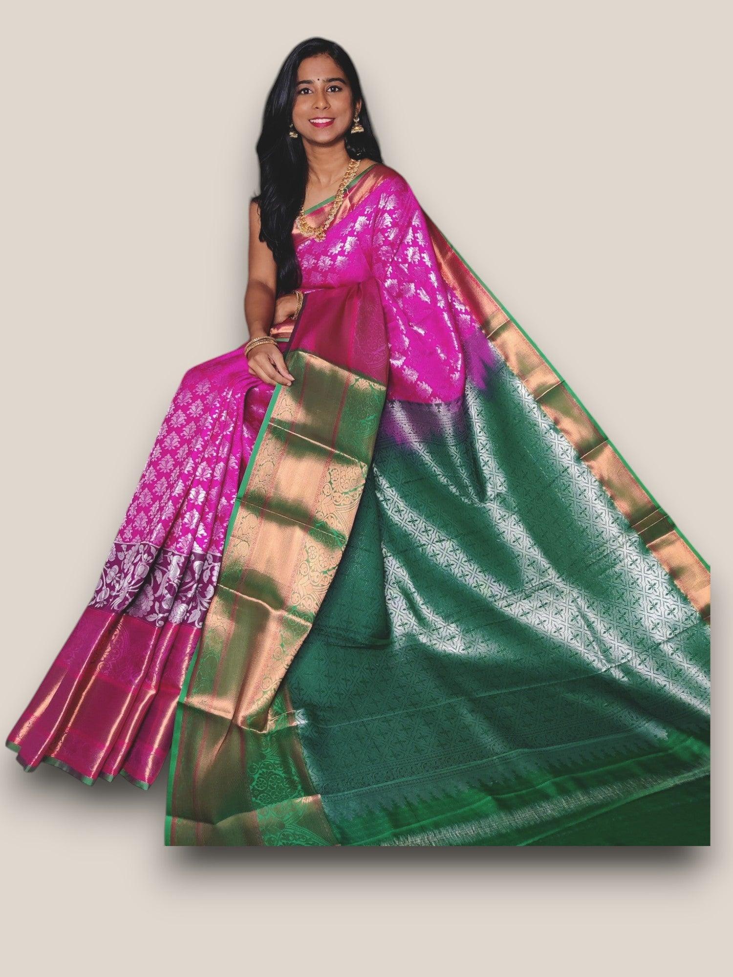 Pink Soft Silk Saree