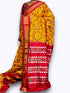 Pochampally Ikat Patola Silk yellow Red Sari - pochampallysarees.com