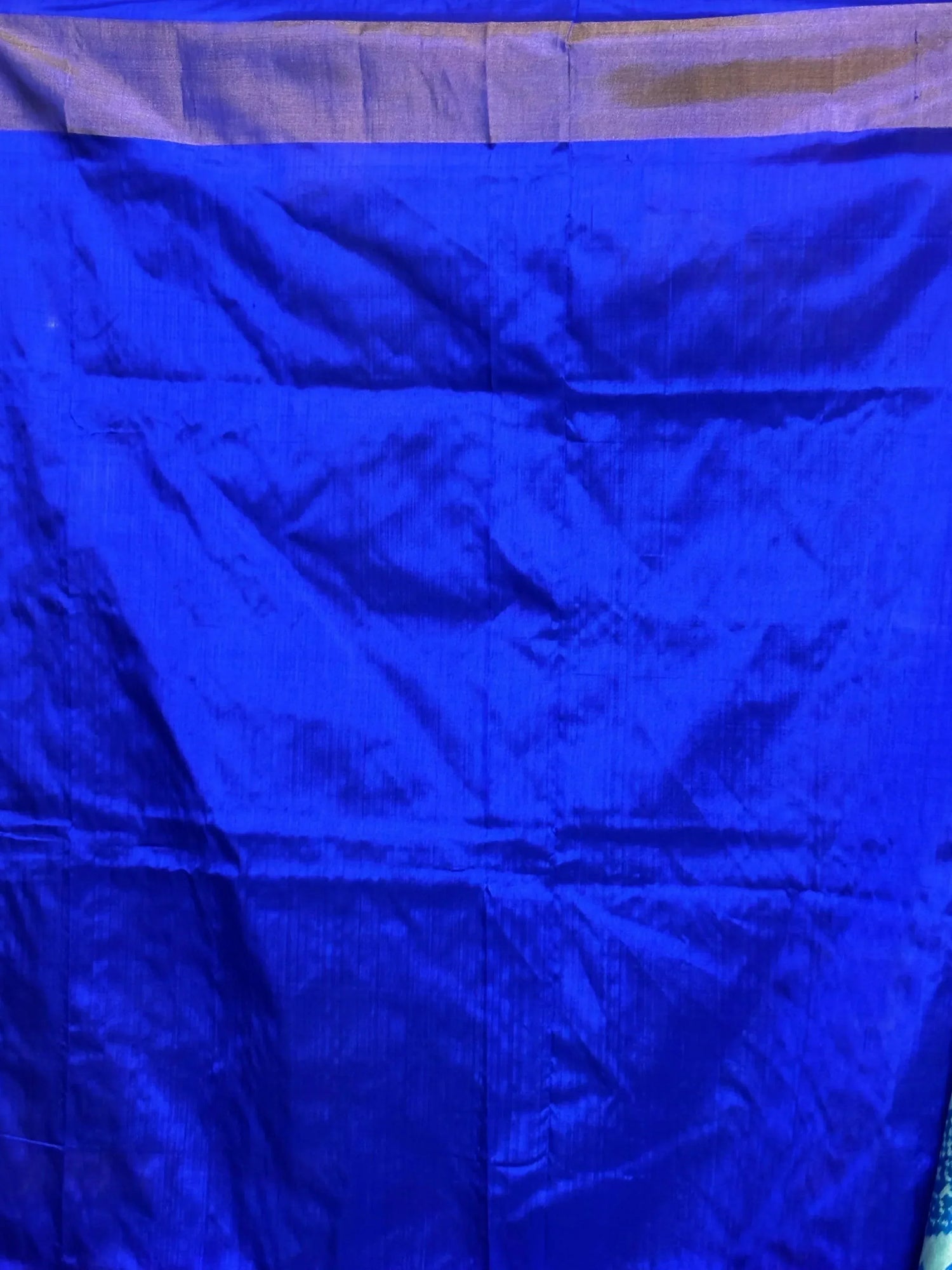 Pochampally Ikat Silk Blue Patola Sari - pochampallysarees.com