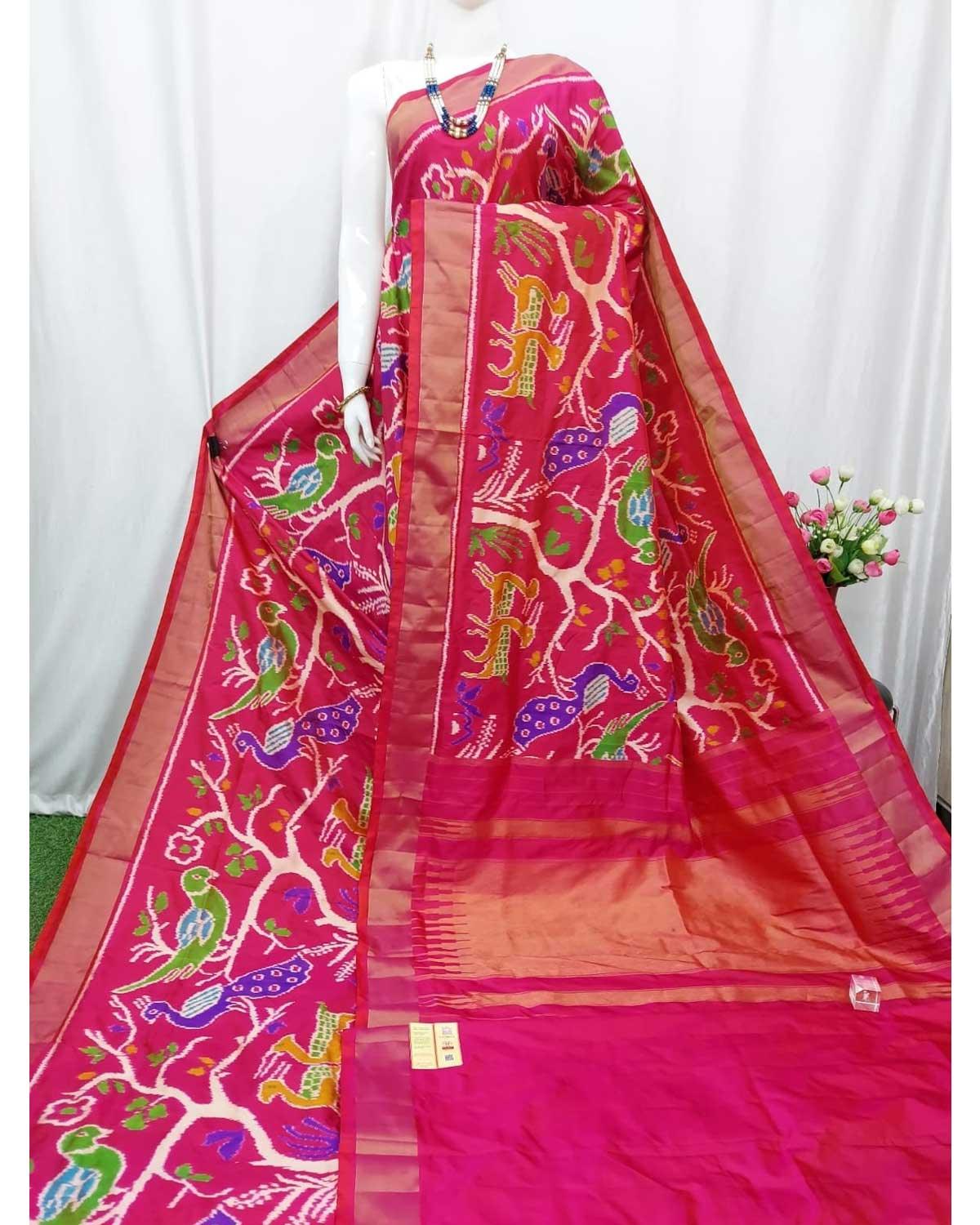 Ikkat Silk Saree (adi77684)