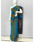 POCHAMPALLY IKKAT COTTON ANANDA BLUE BLUE WITH BLACK COLOR SAREE - pochampallysarees.com