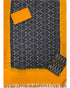 POCHAMPALLY IKKAT COTTON BLACK WITH YELLOW COLOR DRESS MATERIAL -C19 - pochampallysarees.com