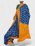 POCHAMPALLY IKKAT COTTON BLUE YELLOW - pochampallysarees.com