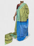 POCHAMPALLY IKKAT COTTON GREEN BLUE - pochampallysarees.com
