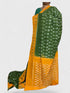 POCHAMPALLY IKKAT COTTON GREEN YELLOW - pochampallysarees.com