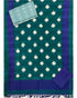 POCHAMPALLY IKKAT COTTON RAMA GREEN WITH BLUE COLOR DRESS MATERIAL - C20 - pochampallysarees.com