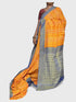 POCHAMPALLY IKKAT COTTON YELLOW GRAY - pochampallysarees.com