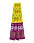POCHAMPALLY IKKAT KIDS YELLOW WITH PINK COLOR LEHENGA - pochampallysarees.com