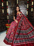 Pochampally Ikkat Patan Patola Maroon Saree - pochampallysarees.com