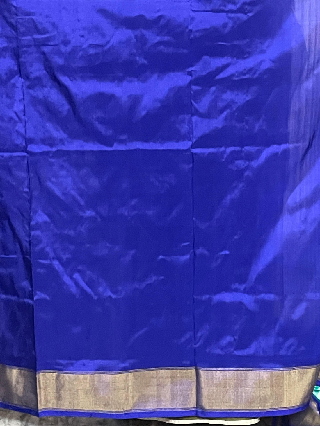 Pochampally Ikkat Patola Silk Ananda Blue Sari - pochampallysarees.com