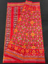 Pochampally Ikkat Silk Patola Red Sari - pochampallysarees.com