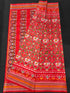 Pochampally Ikkat Silk Patola Red With Red Sari - pochampallysarees.com