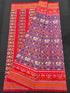 Pochampally Ikkat Silk PatolaVoilet With Red Sari - pochampallysarees.com