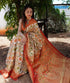 Pochampally Weaver Cream With Red Color - pochampallysarees.com