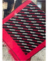 POCHAMPALY IKKAT COTTON BLACK WITH RED COLOR DUPATTA-C4 - pochampallysarees.com