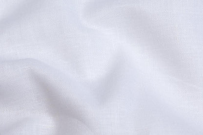 PURE 80 LEA LINEN 100 % PURE IRISH ARVIND COTTON WHITE COLOR FABRIC - pochampallysarees.com