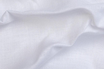 PURE 80 LEA LINEN 100 % PURE IRISH ARVIND COTTON WHITE COLOR FABRIC - pochampallysarees.com