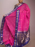 Pure Gadwal Cotton Sari Pink Blue - pochampallysarees.com