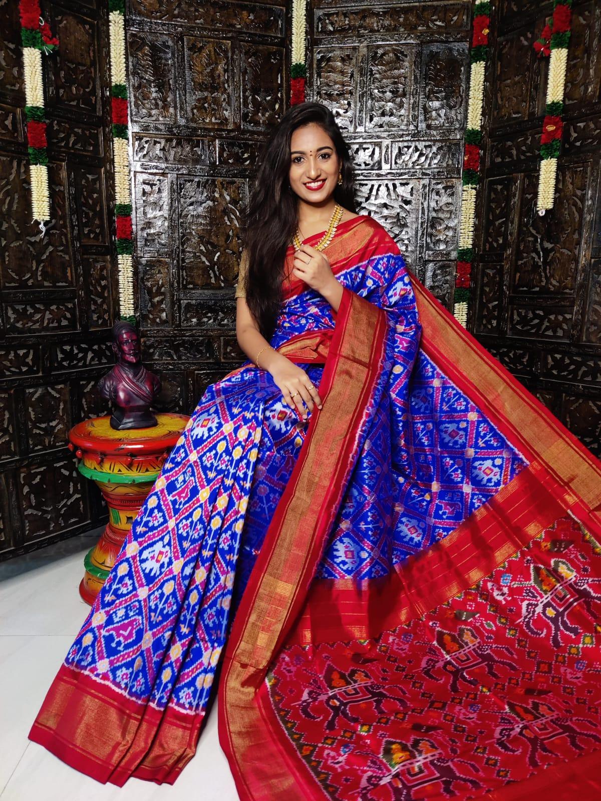 Vijayalakshmi Silks Ikat Collection | Ikkat Handloom Silk Saree