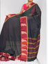 PURE NARAYANPET COTTON BLACK SARI - pochampallysarees.com