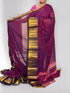 PURE NARAYANPET COTTON MAROON SARI - pochampallysarees.com