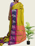 PURE NARAYANPET COTTON PLAIN OLIVE GREEN - pochampallysarees.com