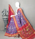 Pure Pochampally Ikat Silk blue Red Sari - pochampallysarees.com