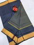 Pure Uppada Silk Black Saree - pochampallysarees.com