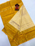 Pure Uppada Silk Cream Yellow Saree - pochampallysarees.com