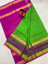 Pure Uppada Silk Green Pink Saree - pochampallysarees.com