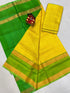 Pure Uppada Silk Yellow Geen Saree - pochampallysarees.com