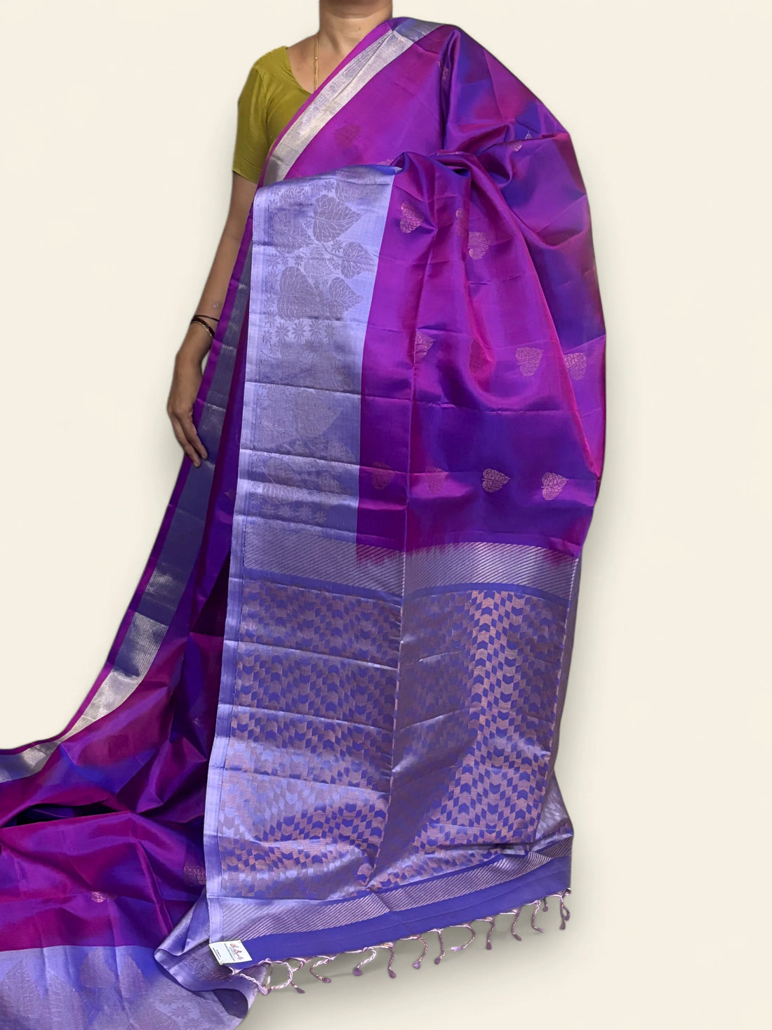 Purple Color Designer Kanchi Pure Soft Silk Saree - pochampallysarees.com