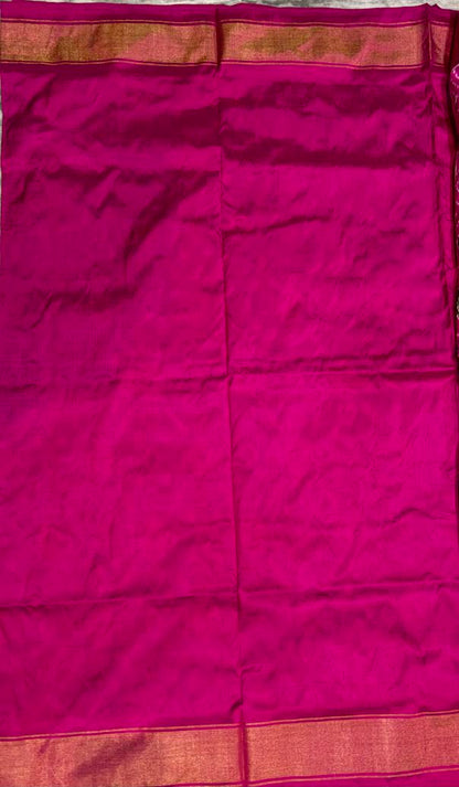 Royal Purple and Pink Ikkat Silk Patola Saree