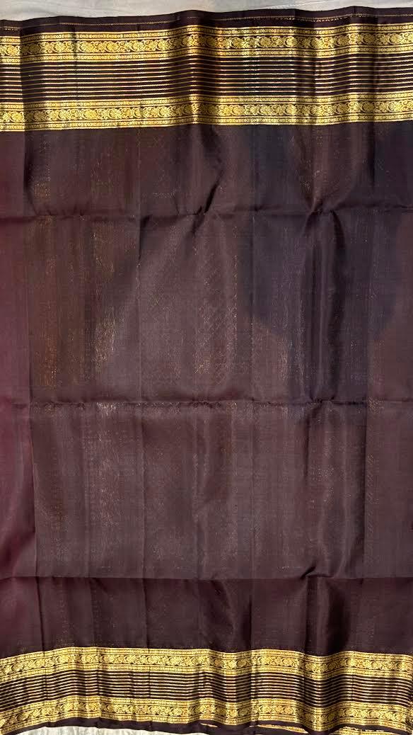 Authentic Pure Kanchipuram Pattu Saree With Price | Pink &amp; Black Silk - pochampallysarees.com