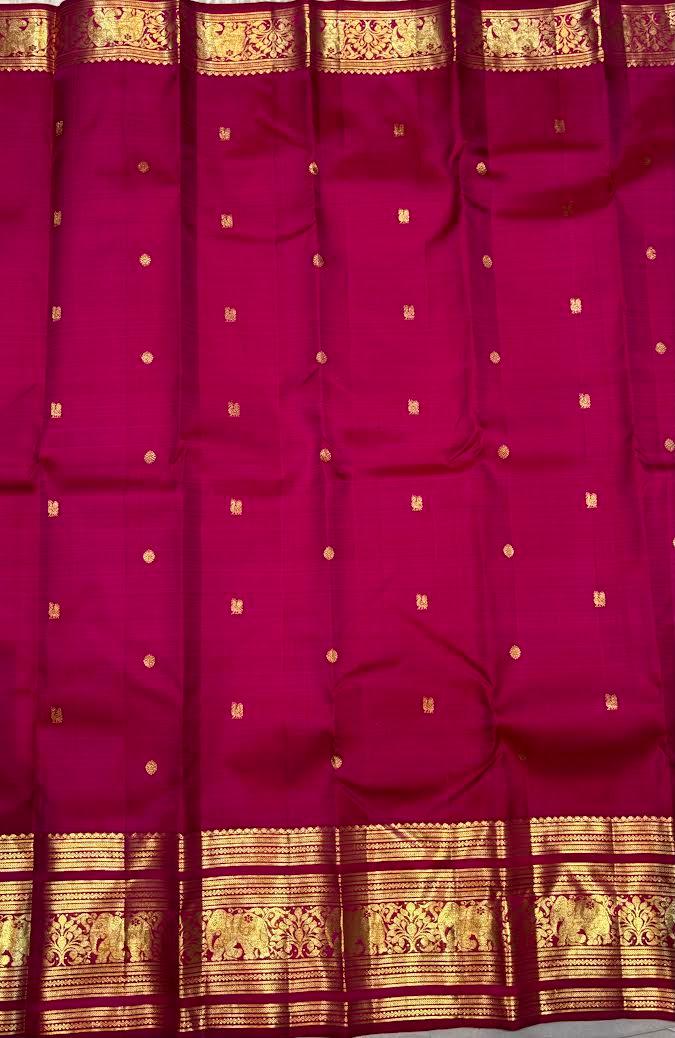 Authentic Pure Kanchi Pattu Sarees in Magenta | Buy Online