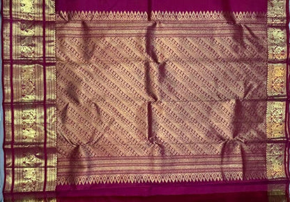 Authentic Pure Kanchi Pattu Sarees in Magenta | Buy Online