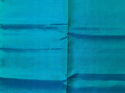 Sea Green Designer Kanchi Pure Soft Silk Saree - pochampallysarees.com