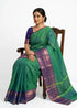 NARAYANPET COTTON Sari Green - pochampallysarees.com