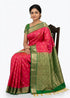 Title Pure Dharmavaram Silk Saree - Vibrant Pink & Green with Zari Work - pochampallysarees.com