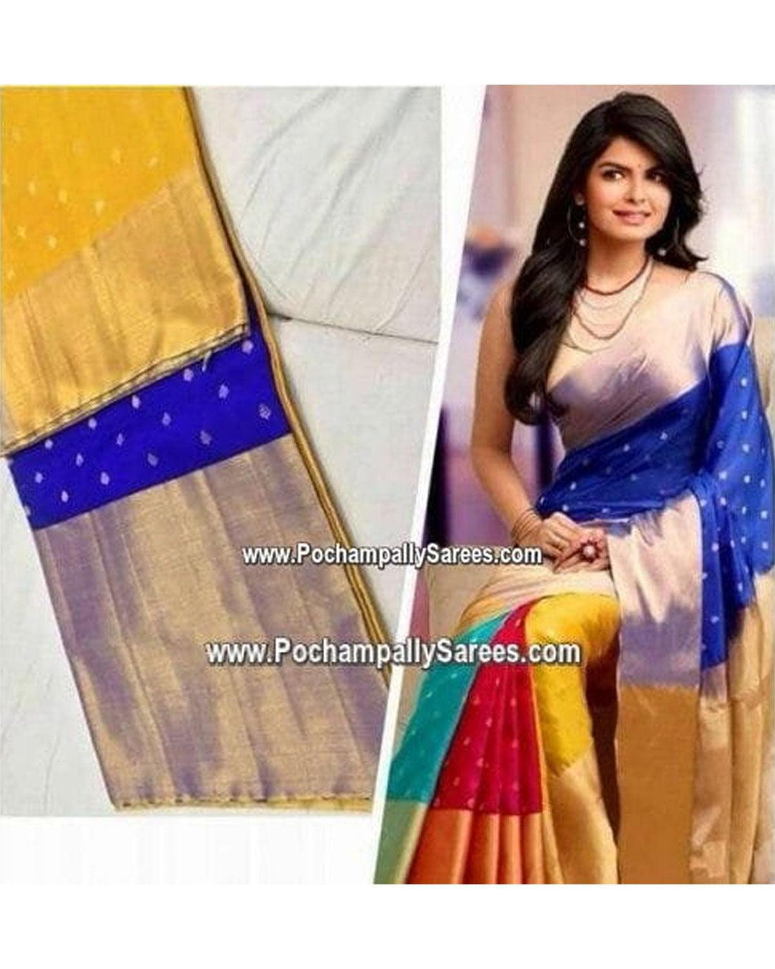 UPPADA PATTU MULTI COLOR SAREE - pochampallysarees.com