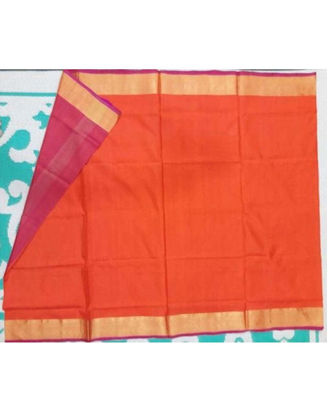 UPPADA PATTU ORANGEC COLOR SAREE - pochampallysarees.com