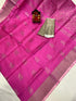 Uppada Pattu Silver Border Rich Pallu Saree - pochampallysarees.com