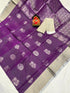 Uppada Pattu Silver Border Rich Pallu Saree - pochampallysarees.com