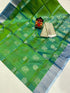Uppada Pattu Silver Border Rich Pallu Saree - pochampallysarees.com