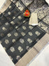 Uppada Pattu Silver Border Rich Pallu Saree - pochampallysarees.com