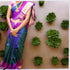 Uppada Silk Body Blue, Uppada Pallu Contrast Uppada Purple Blouse - pochampallysarees.com