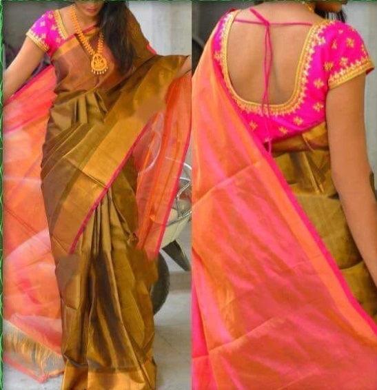 Uppada Silk Saree Snuff Pink - pochampallysarees.com