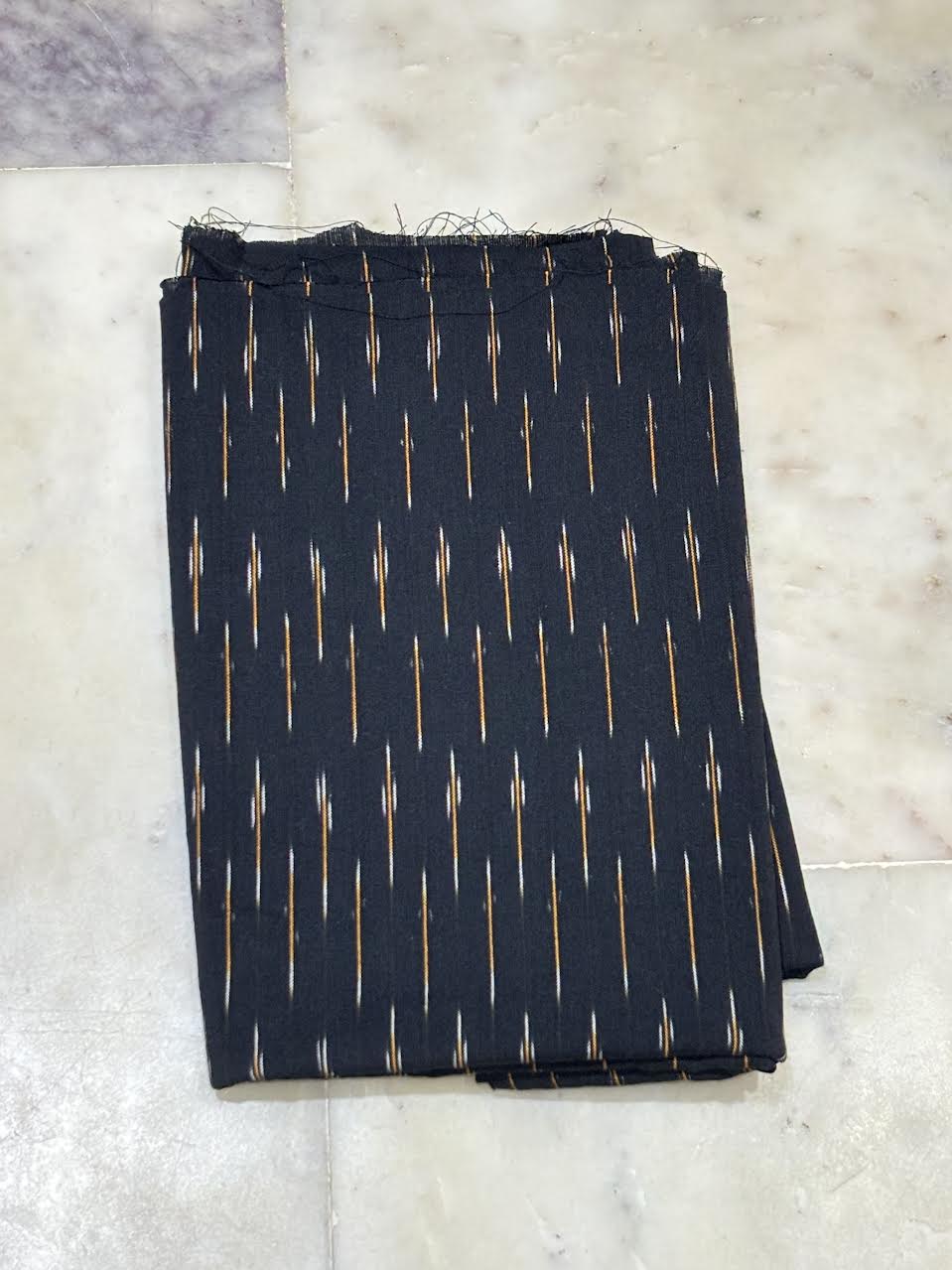 Pure Handloom Double Ikkat Cotton Dress Material Set with Contrast Dupatta d28